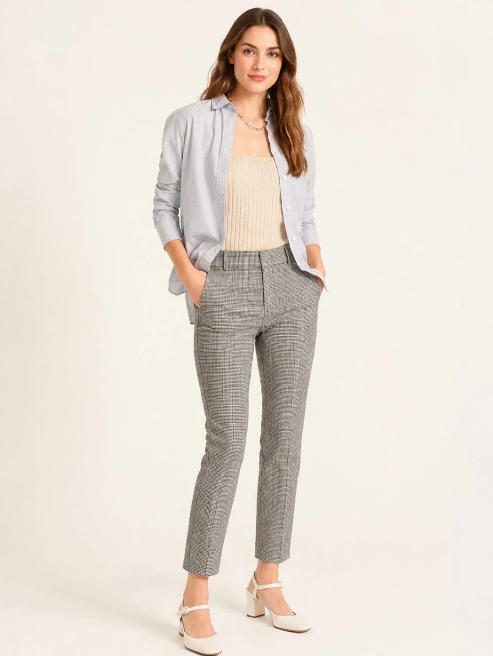 ❤ J CREW CAMERON FIT HIGH RISE SLIM ANKLE PLAID PANTS / TROUSERS, 8 (29)